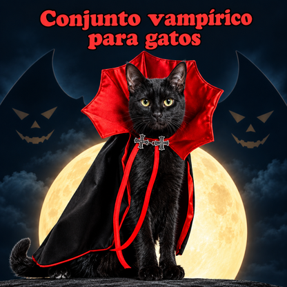 Disfraz de Vampiro para Gatos con Capa